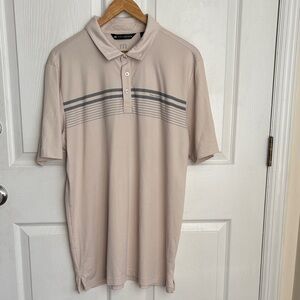 TRAVIS MATTHEW Light Tan Golf Polo Shirt Beige Size XXL Neutral Minimalist